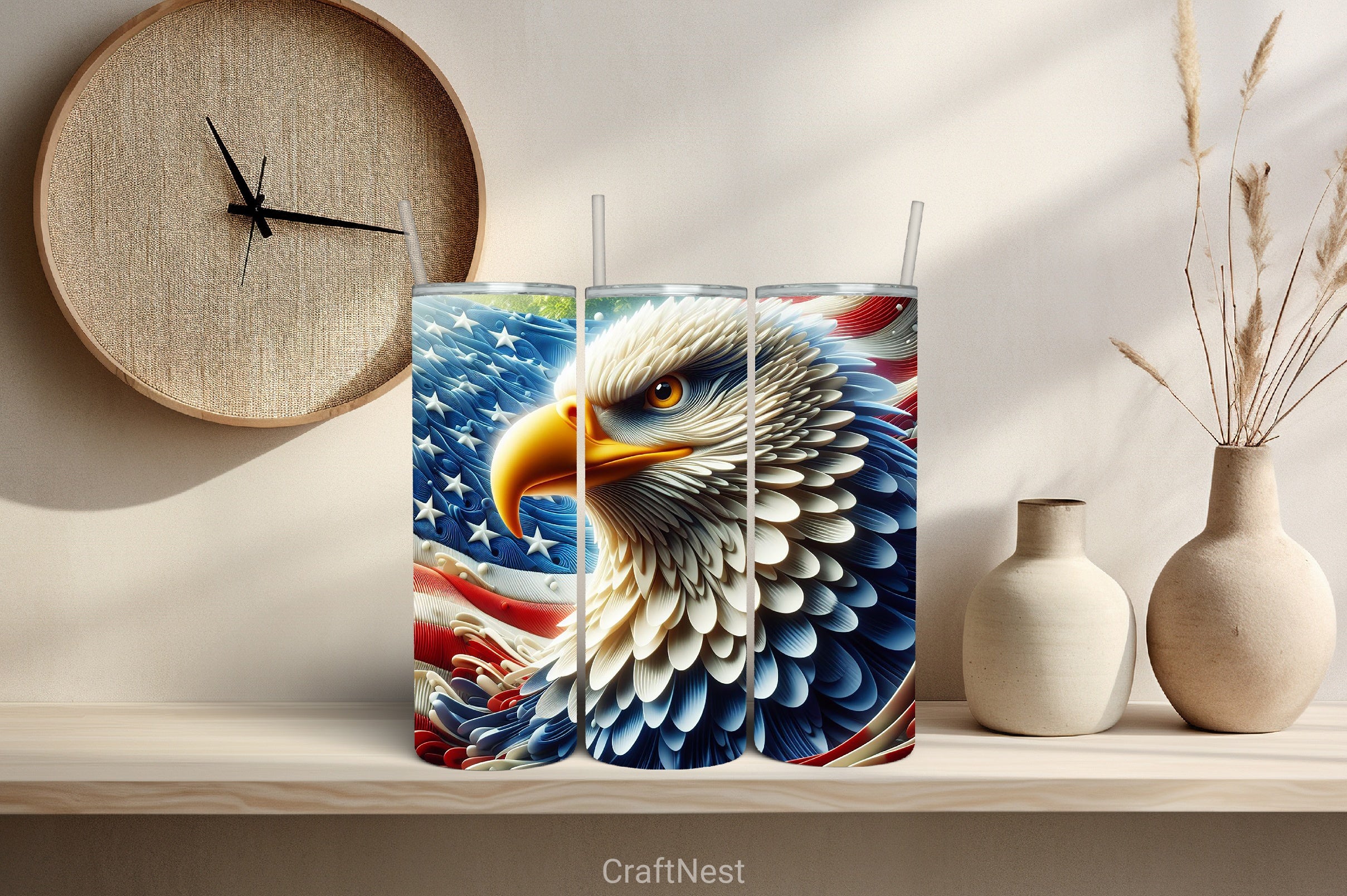 4th of July Tumbler Wrap Bundle 92 - CraftNest - Digital Crafting and Art