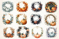Pumpkin Wreath Clipart Bundle - CraftNest - Digital Crafting and Art