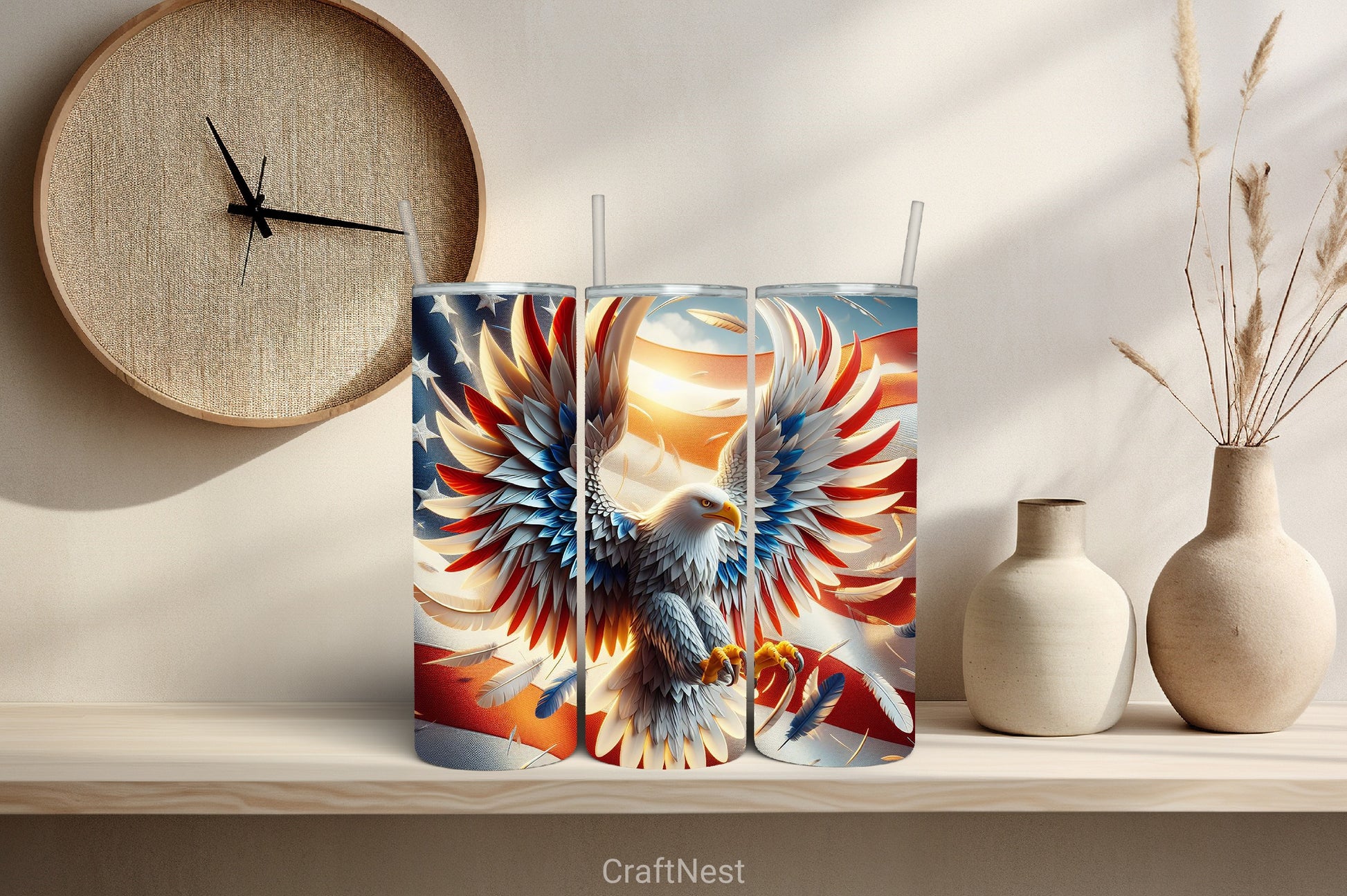 4th of July Tumbler Wrap Bundle141 - CraftNest - Digital Crafting and Art