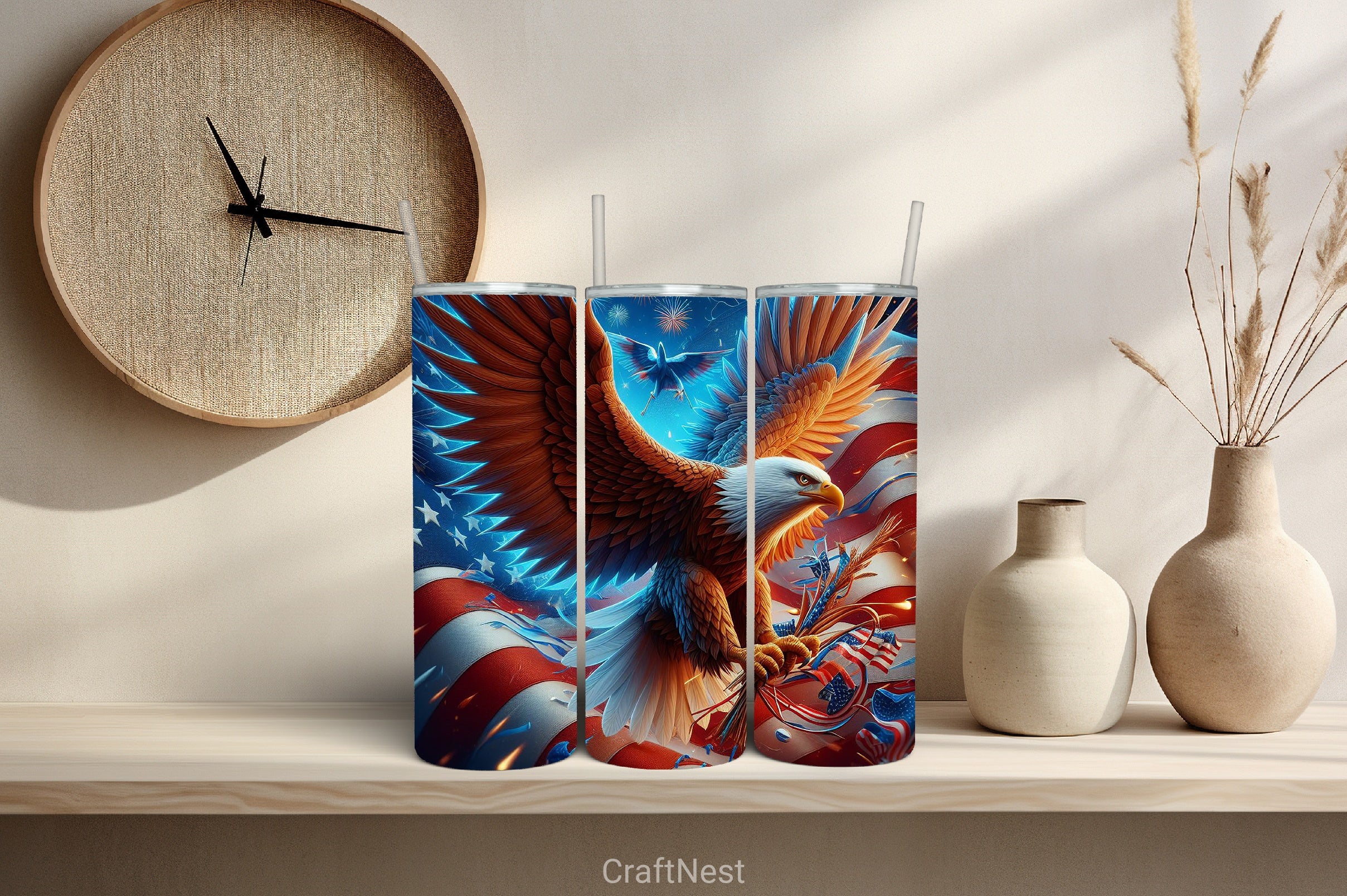 4th of July Tumbler Wrap Bundle 23 - CraftNest - Digital Crafting and Art