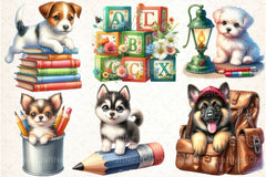 Back to School Dogs Clipart Bundle - CraftNest - Digital Crafting and Art