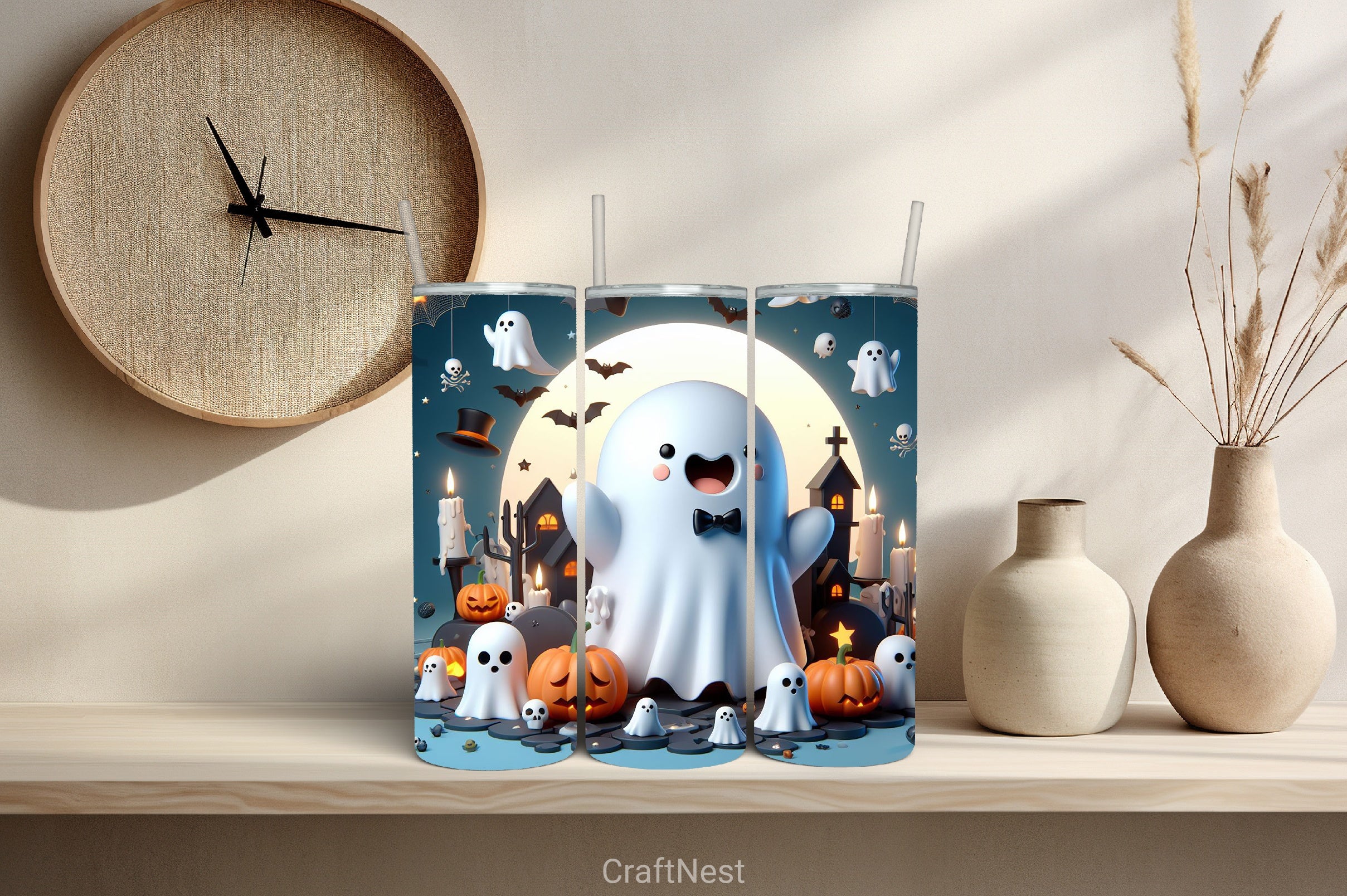 Halloween Tumbler Wrap Bundle 9 - CraftNest - Digital Crafting and Art