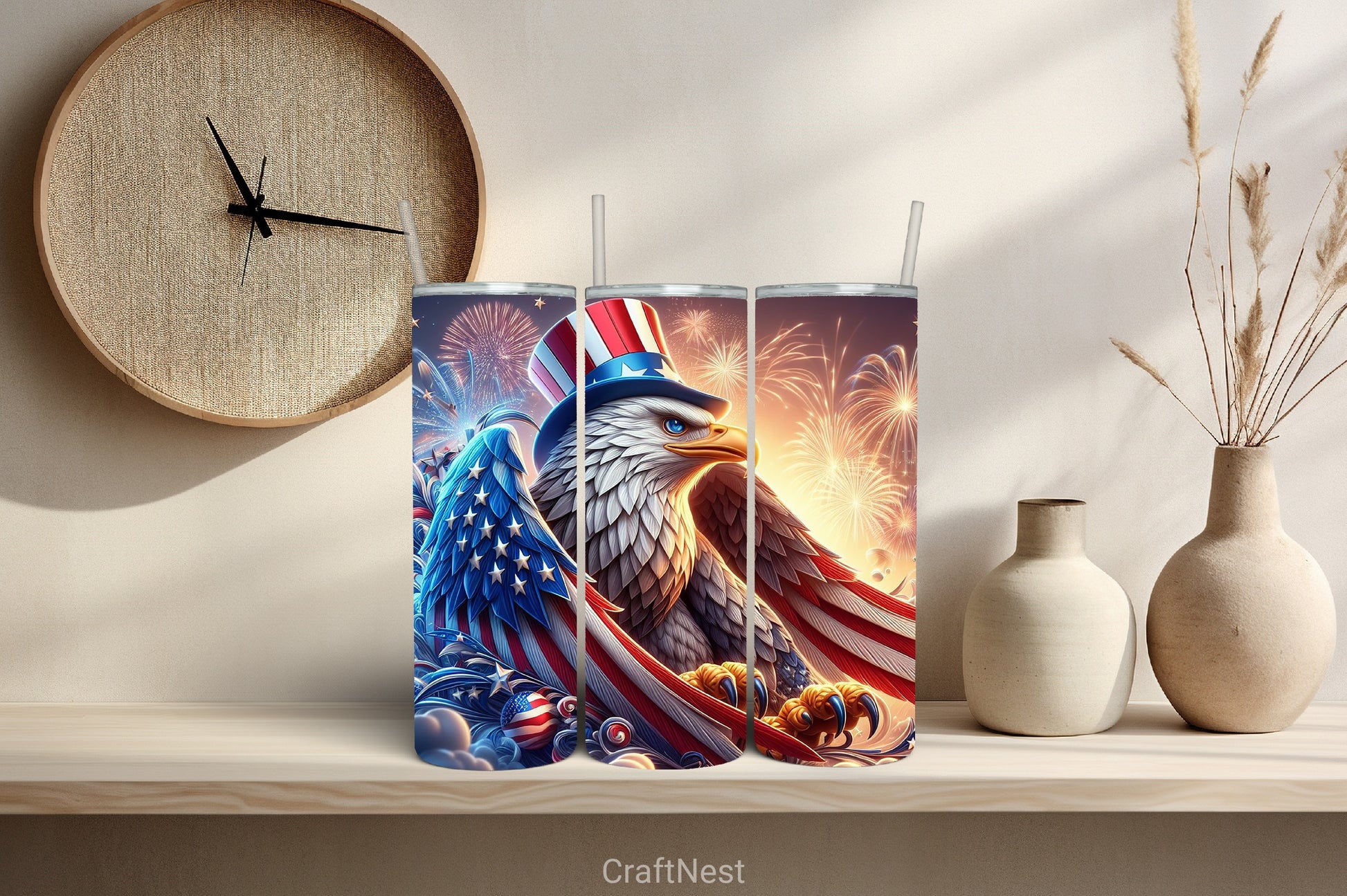 4th of July Tumbler Wrap Bundle 94 - CraftNest - Digital Crafting and Art