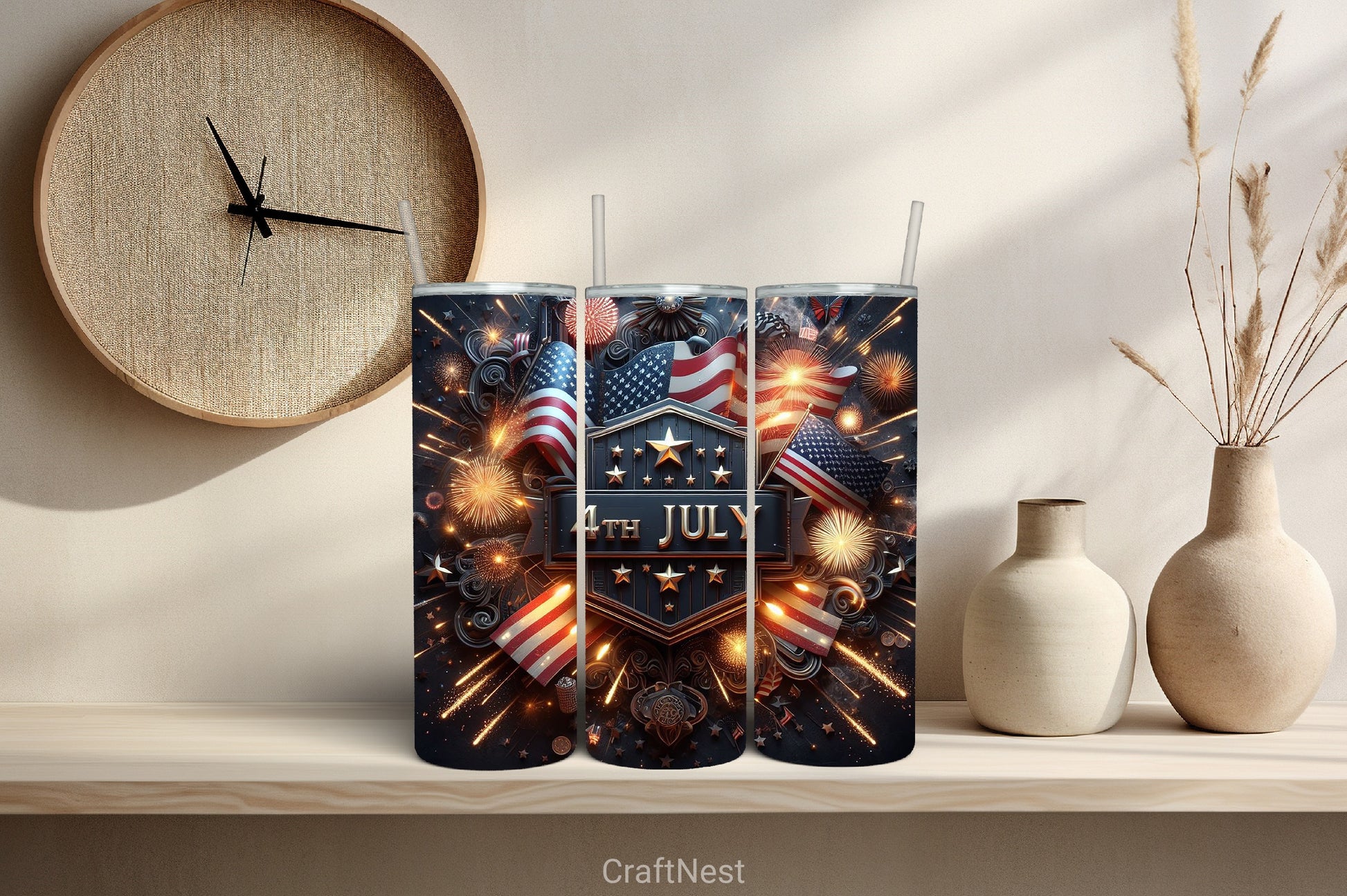 4th of July Tumbler Wrap Bundle 71 - CraftNest - Digital Crafting and Art