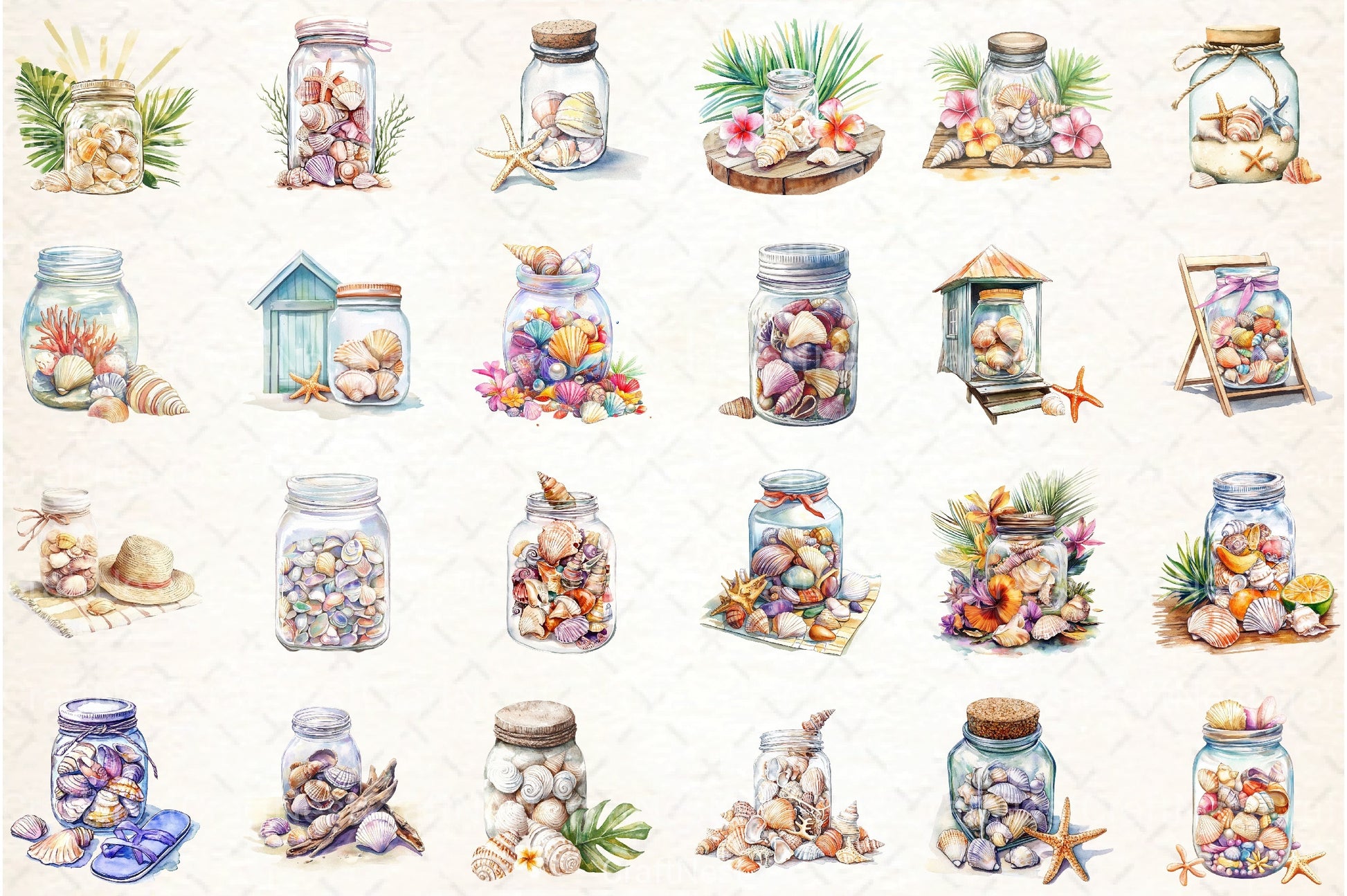 Ocean Sea Shell Clipart Bundle 99 - CraftNest - Digital Crafting and Art