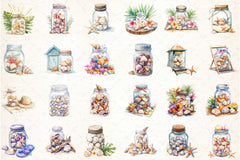 Ocean Sea Shell Clipart Bundle 99 - CraftNest - Digital Crafting and Art