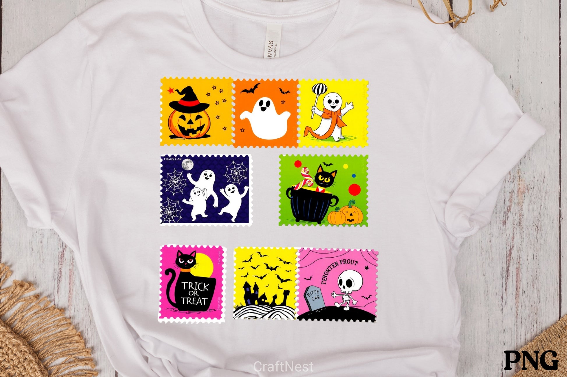 Halloween Stamps: Ghosts, Pumpkins & Black Cat Clipart Bundle - CraftNest - Digital Crafting and Art