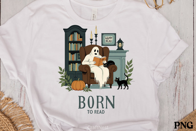 Ghost Reading with Cats & Pumpkin Clipart Bundle - CraftNest - Digital Crafting and Art