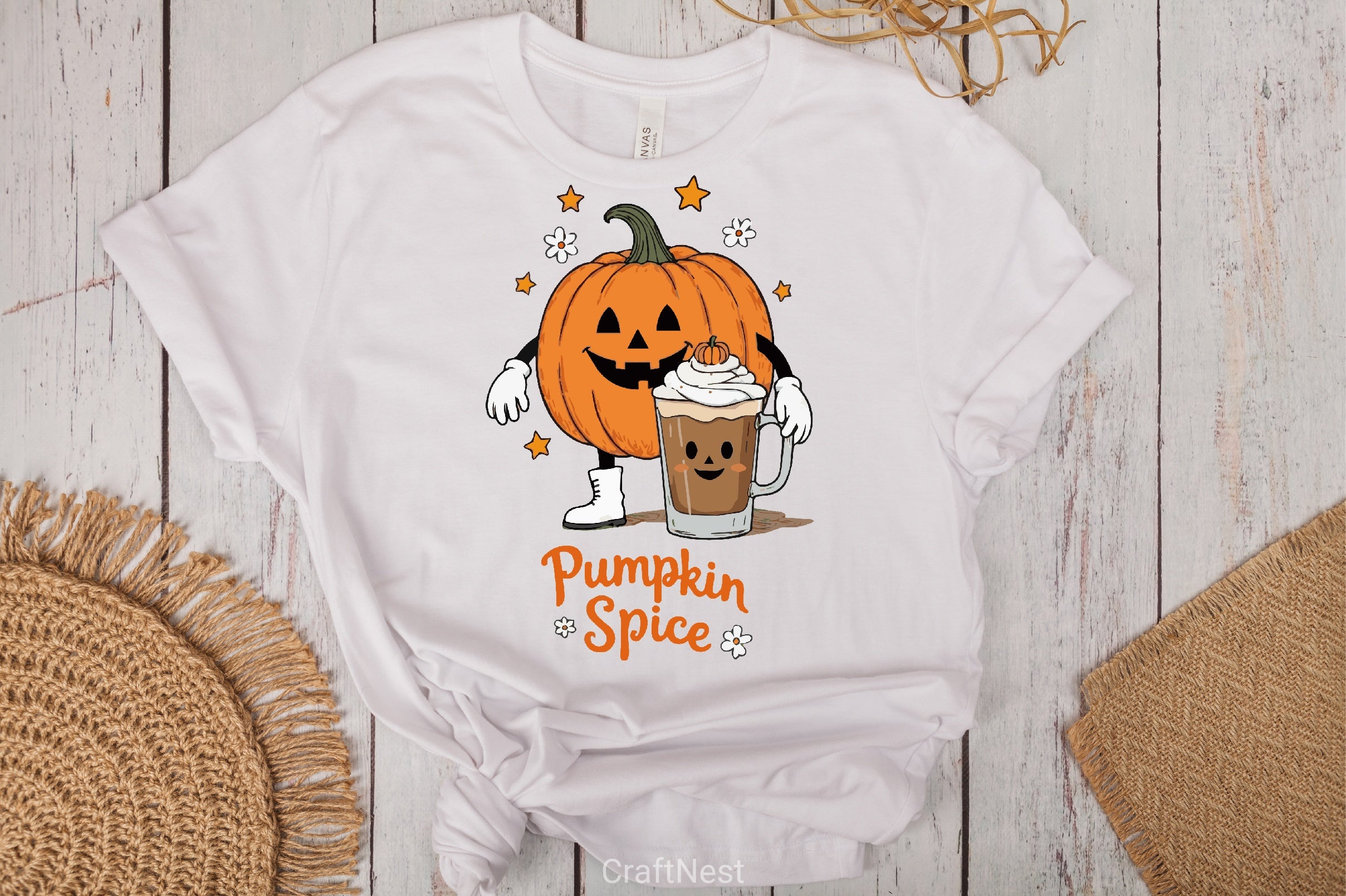 Cheerful Pumpkin Spice Latte Clipart Bundle - CraftNest - Digital Crafting and Art