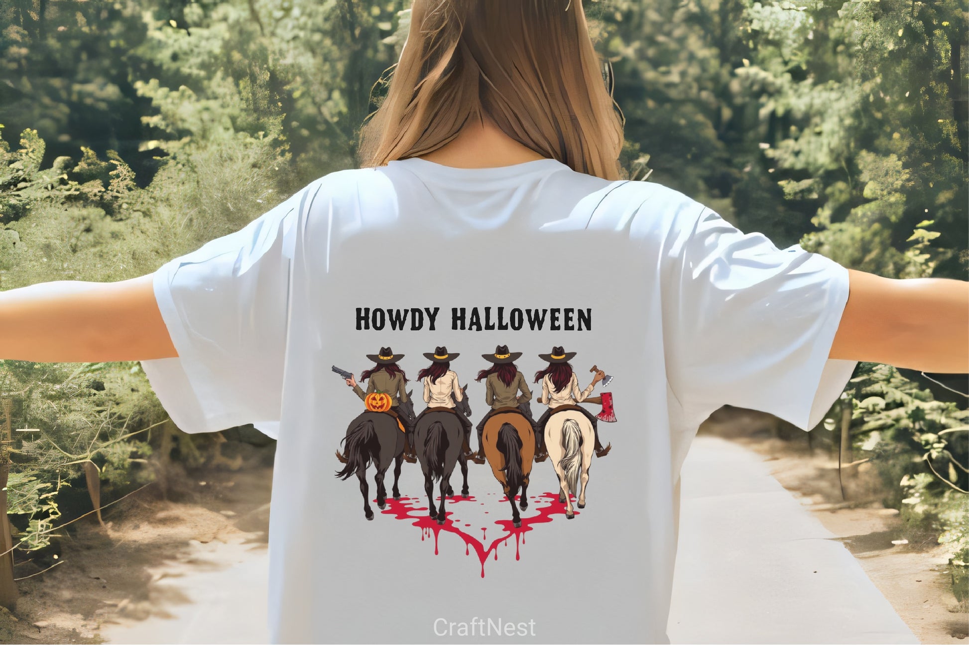 Cowgirls on Horses Halloween Clipart Bundle - CraftNest - Digital Crafting and Art