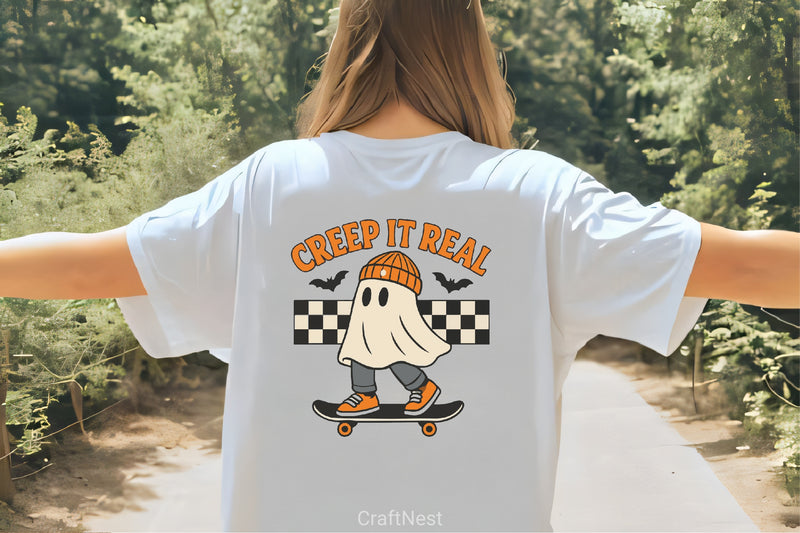 Ghost Skateboard Halloween Clipart Bundle - CraftNest - Digital Crafting and Art