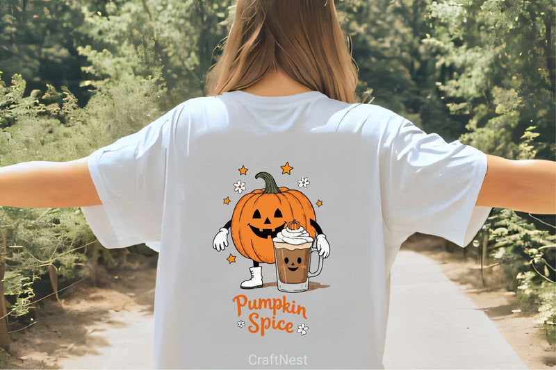 Cheerful Pumpkin Spice Latte Clipart Bundle - CraftNest - Digital Crafting and Art