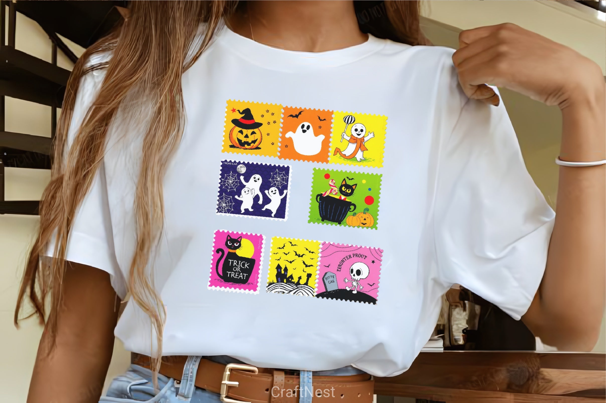 Halloween Stamps: Ghosts, Pumpkins & Black Cat Clipart Bundle - CraftNest - Digital Crafting and Art