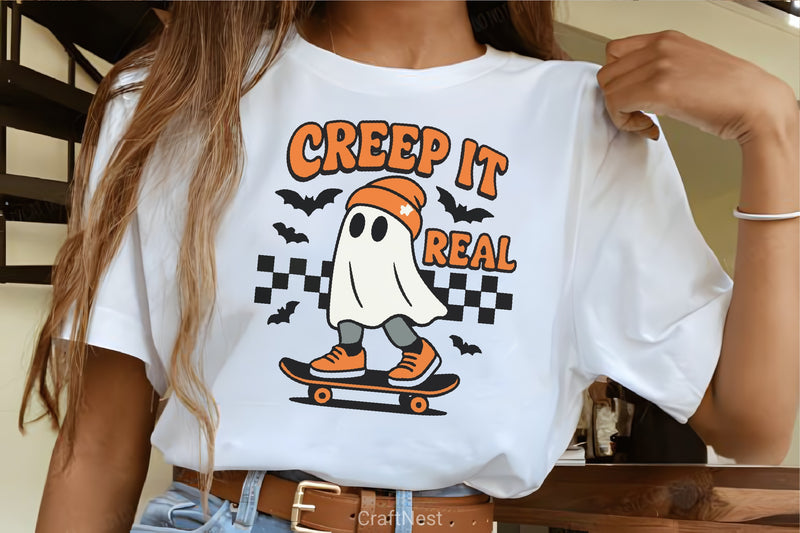 Ghost Skateboard Clipart Bundle: Creep It Real with Bats - CraftNest - Digital Crafting and Art