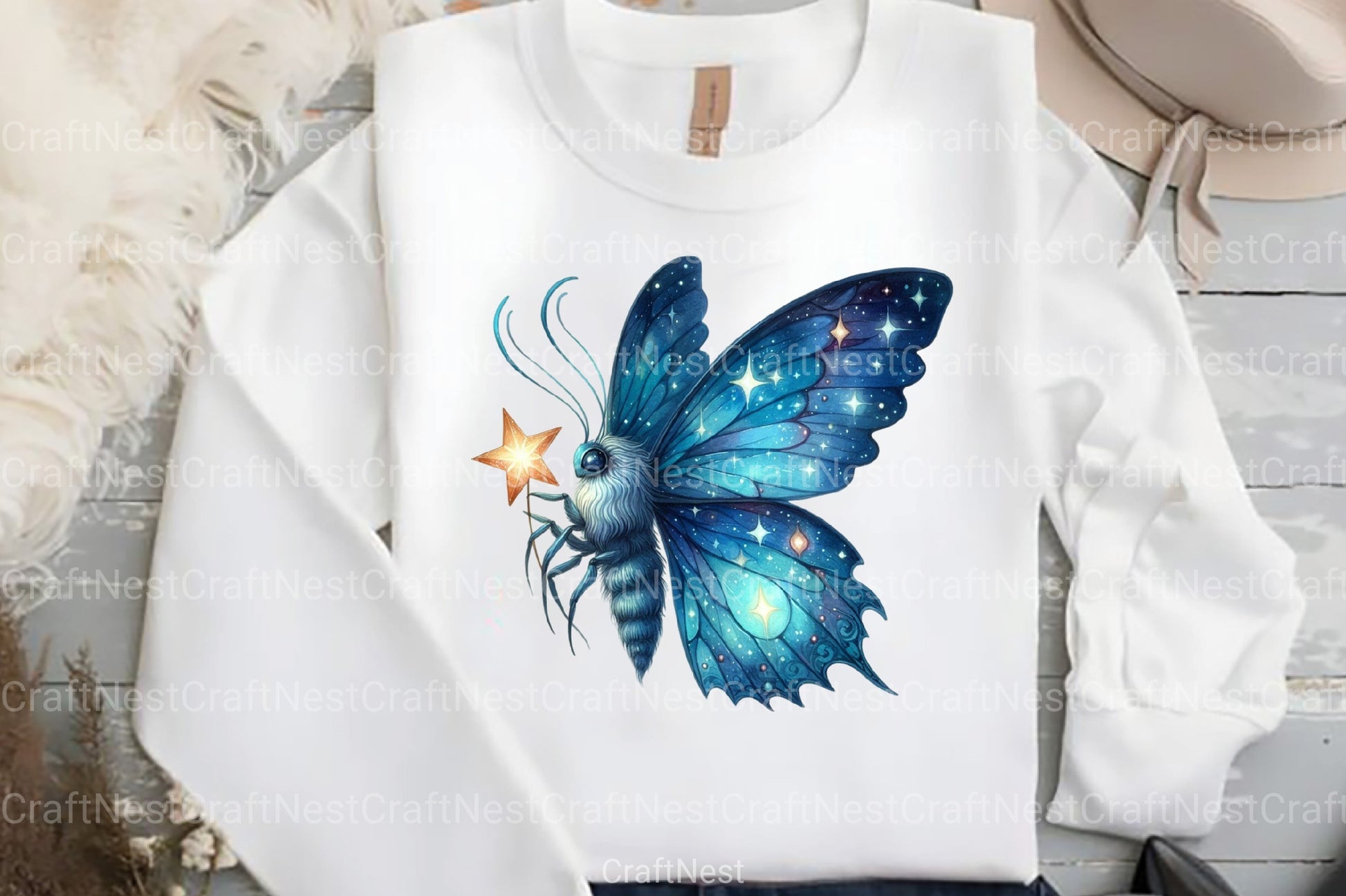 Midnight Blue Moths Clipart Bundle - CraftNest - Digital Crafting and Art