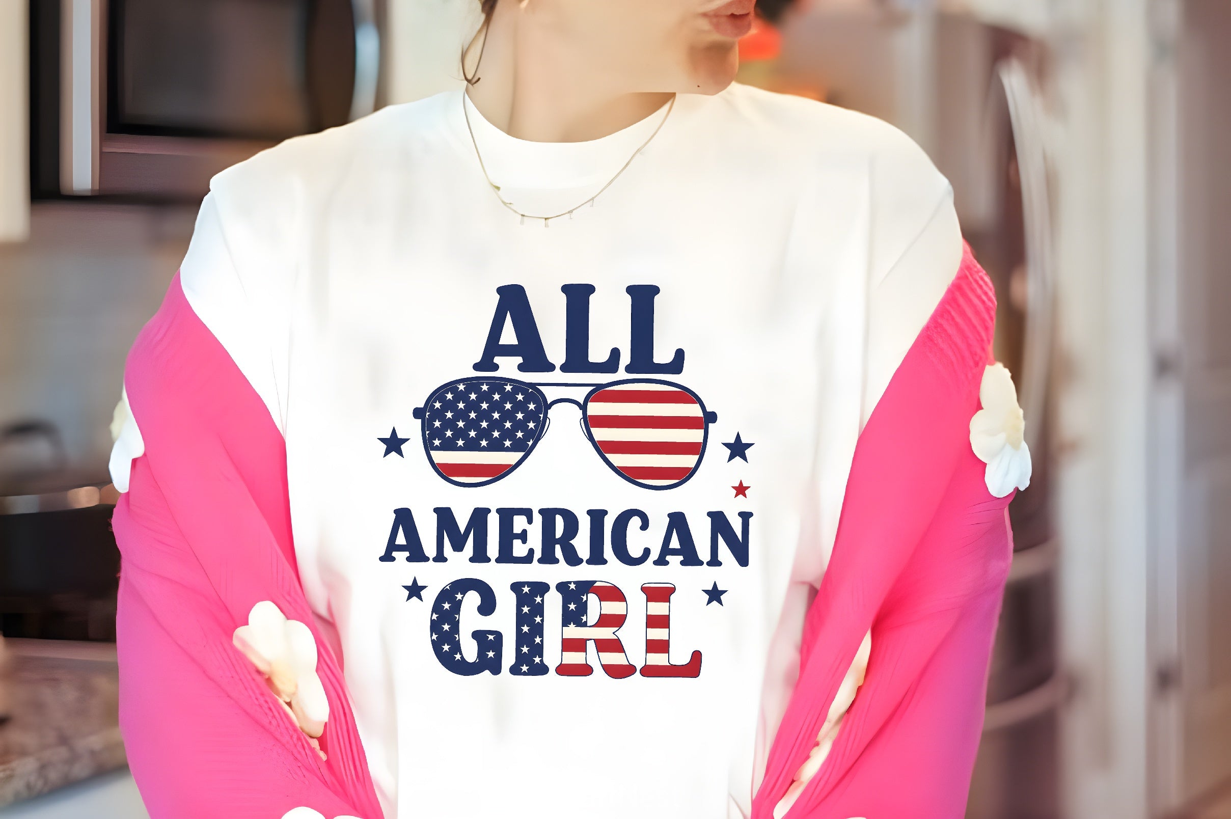 All American Girl Shirt 4th of July Clipart Bundle - CraftNest - Digital Crafting and Art