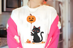 Black Cat with Jack O Lantern Balloon Clipart Bundle - CraftNest - Digital Crafting and Art