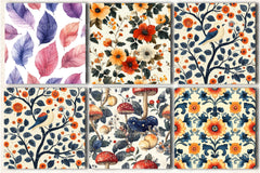 Seamless Patterns Small Set Digital Paper - CraftNest - Digital Crafting and Art