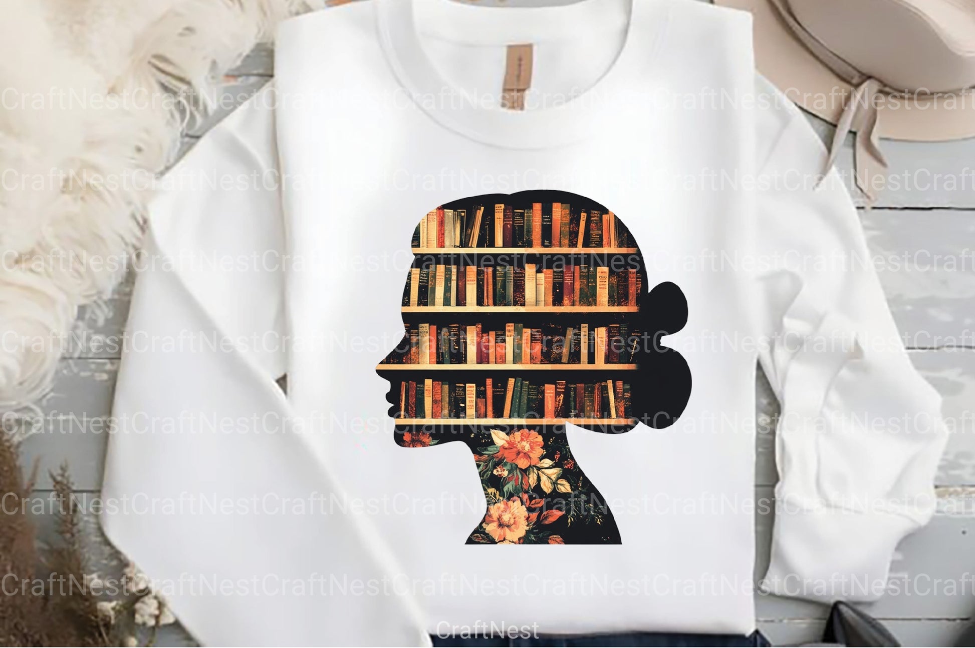 Book Girl and Library Clipart Bundle 99 - CraftNest - Digital Crafting and Art