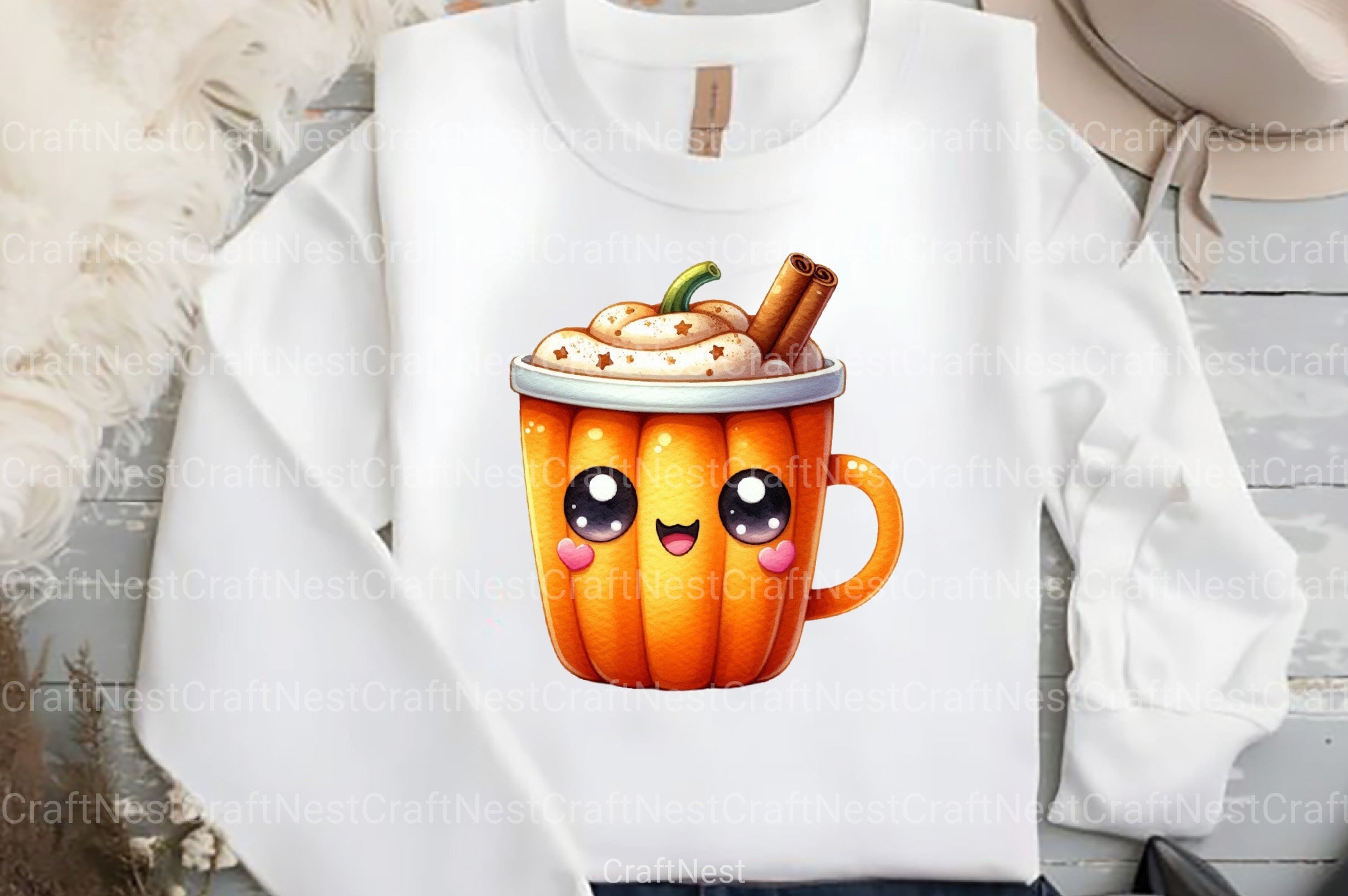 Pumpkin Spice Latte Clipart Bundle 4 - CraftNest - Digital Crafting and Art