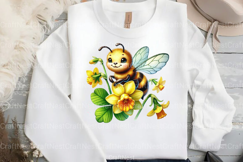 St. Patrick's Day Bee Clipart Bundle - CraftNest - Digital Crafting and Art