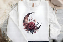 Boho Moon Floral Clipart Bundle - CraftNest - Digital Crafting and Art