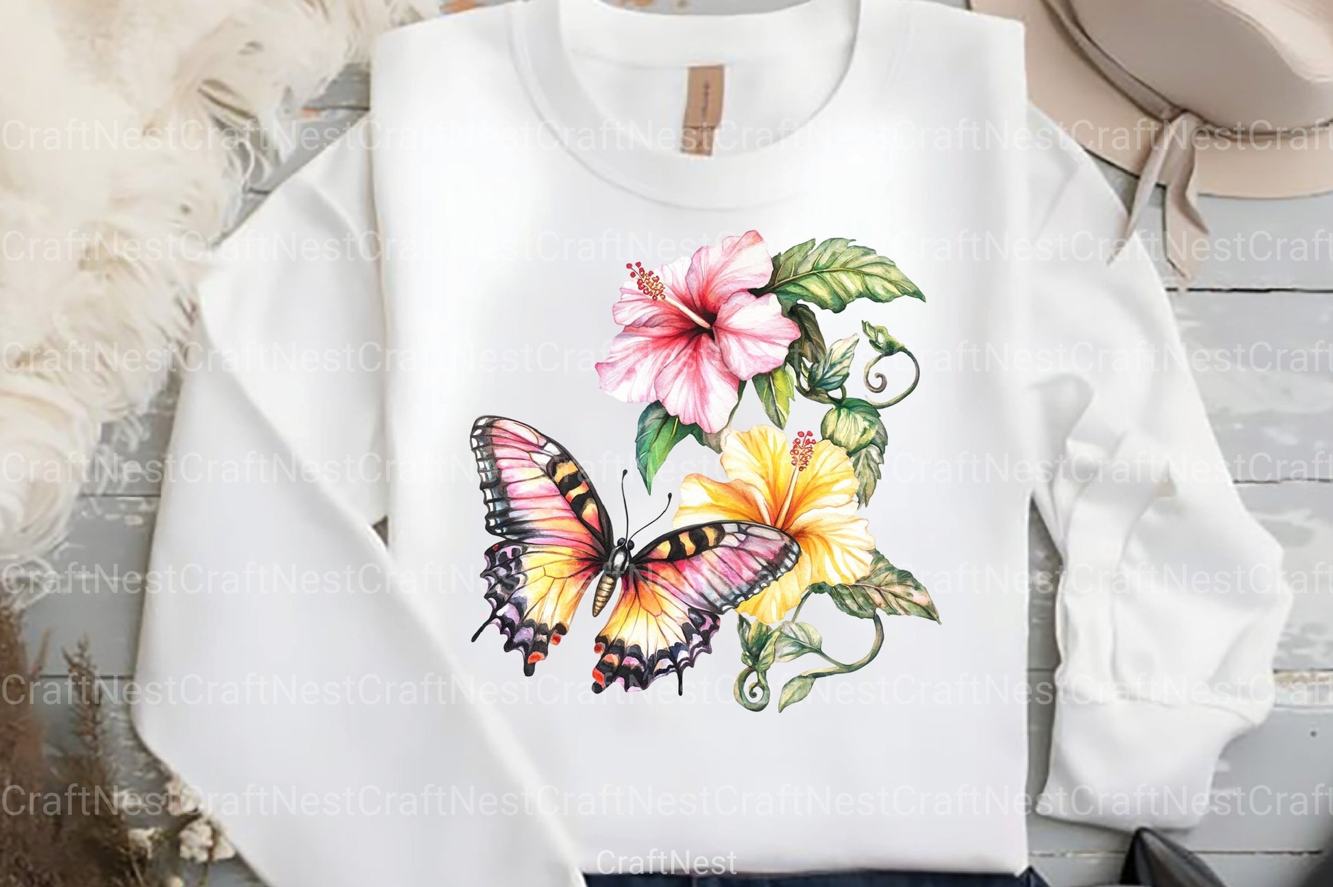 Summer Colorful Butterfly Clipart Bundle - CraftNest - Digital Crafting and Art