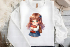 Little School Girl Clipart Bundle - CraftNest - Digital Crafting and Art