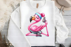 Cute Cartoon Sporty Flamingos Clipart Bundle 2 - CraftNest - Digital Crafting and Art