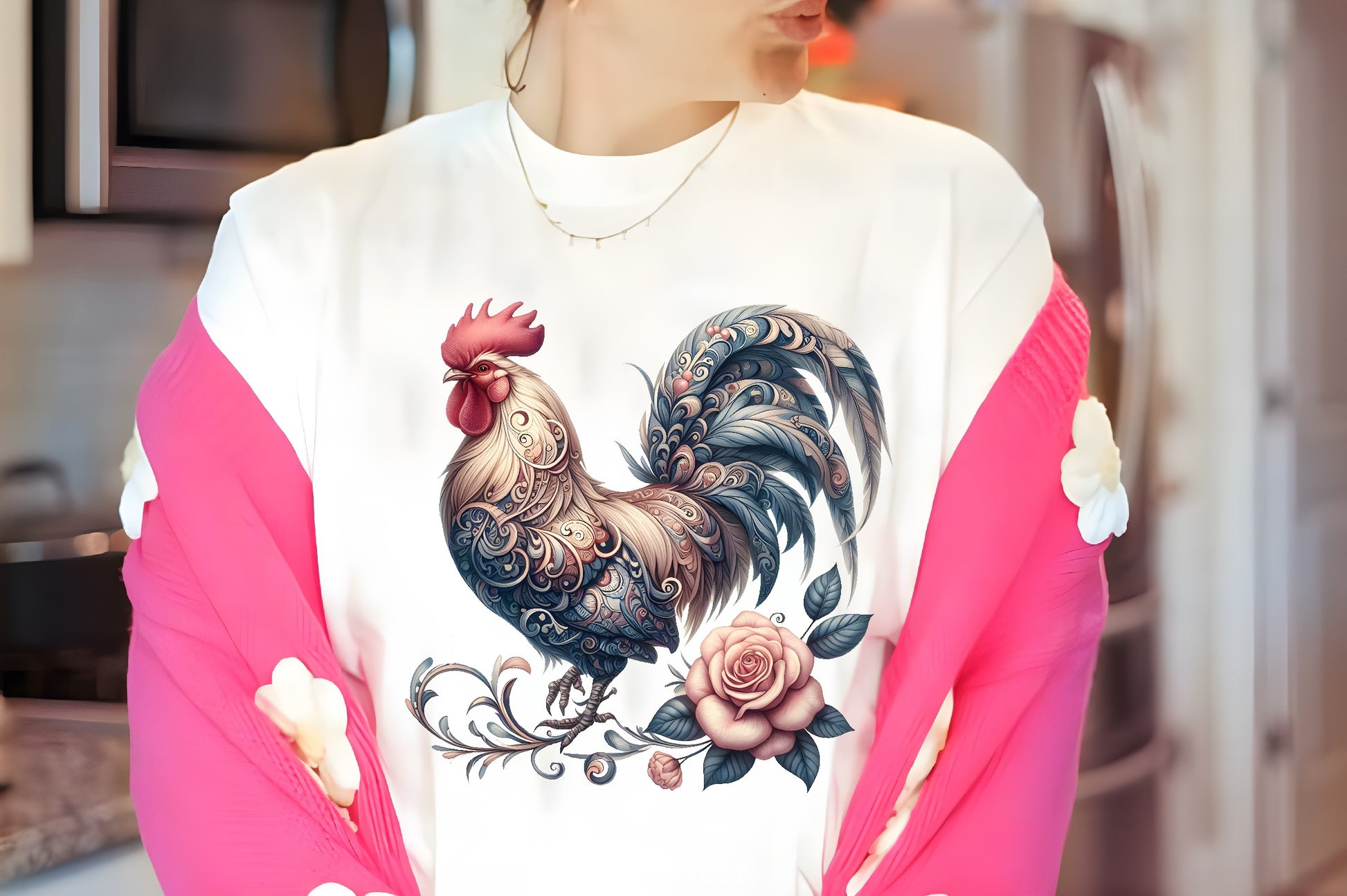 Vintage Spring Floral Chicken Clipart Bundle 4 - CraftNest - Digital Crafting and Art