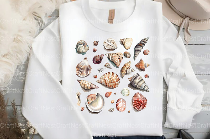 Ocean Sea Shell Clipart Bundle 55 - CraftNest - Digital Crafting and Art