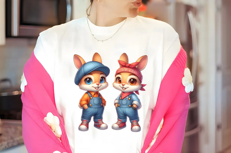 Hip Hop Couple Bunny Easter Clipart Bundle 1 - CraftNest - Digital Crafting and Art