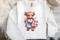 Highland Cow Back to School Clipart Bundle - CraftNest - Digital Crafting and Art