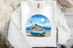 Retro Summer Beach Clipart Bundle 2 - CraftNest - Digital Crafting and Art