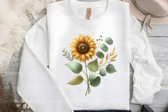 Sunflower Boho Clipart Bundle - CraftNest - Digital Crafting and Art