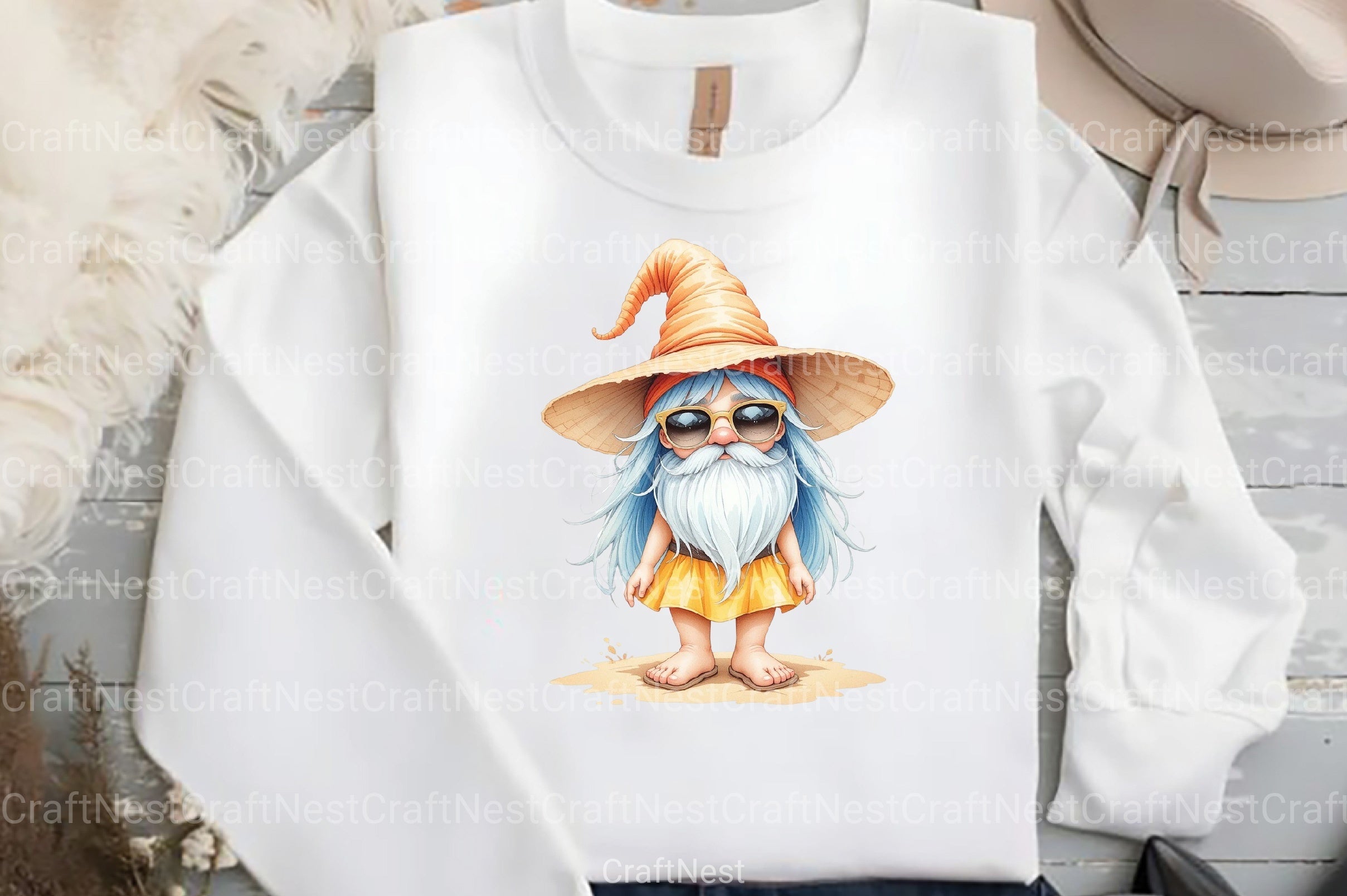 Beach Gnomes Clipart Bundle 99 - CraftNest - Digital Crafting and Art