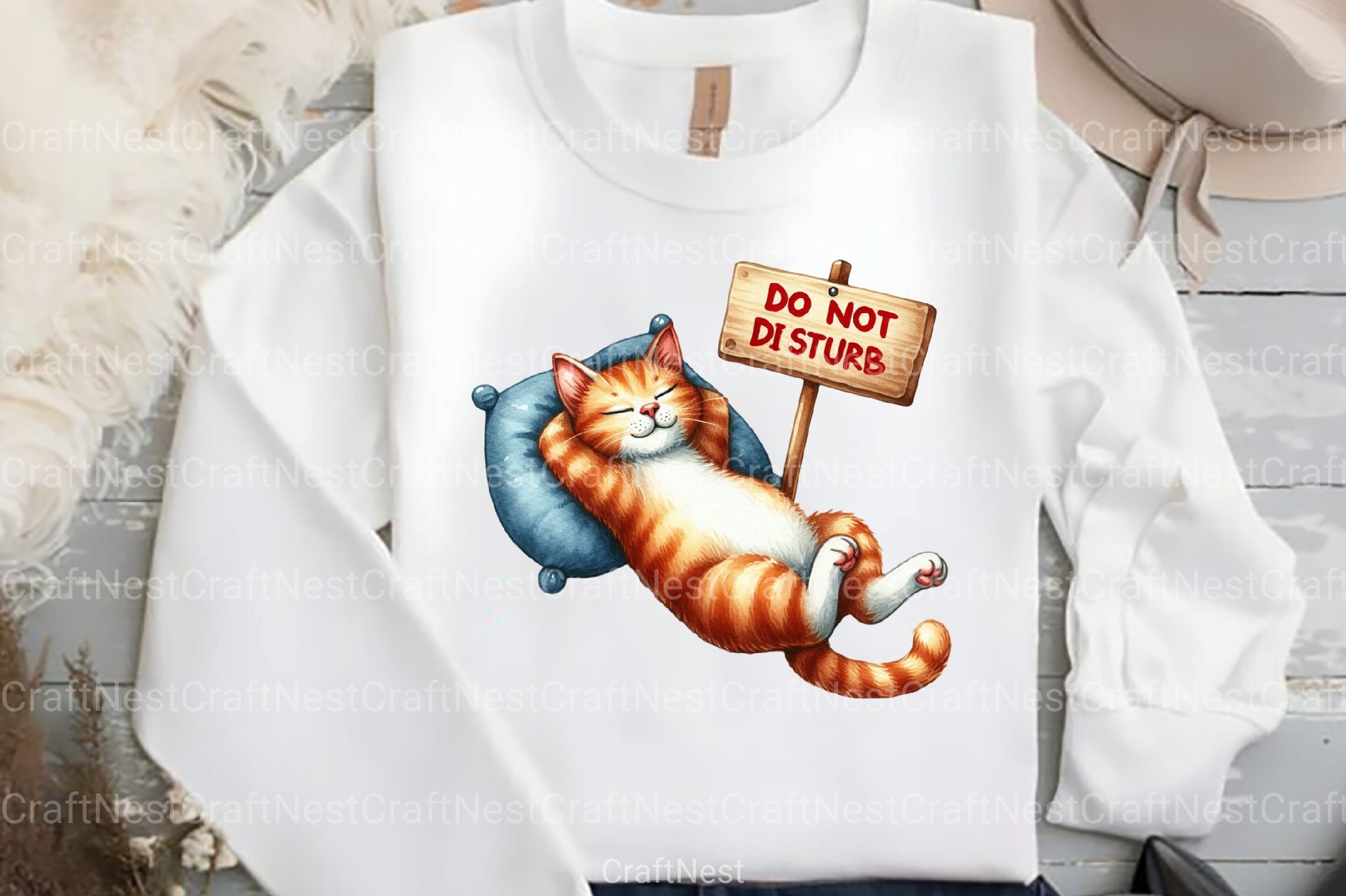 Do Not Disturb Cat Clipart Bundle - CraftNest - Digital Crafting and Art