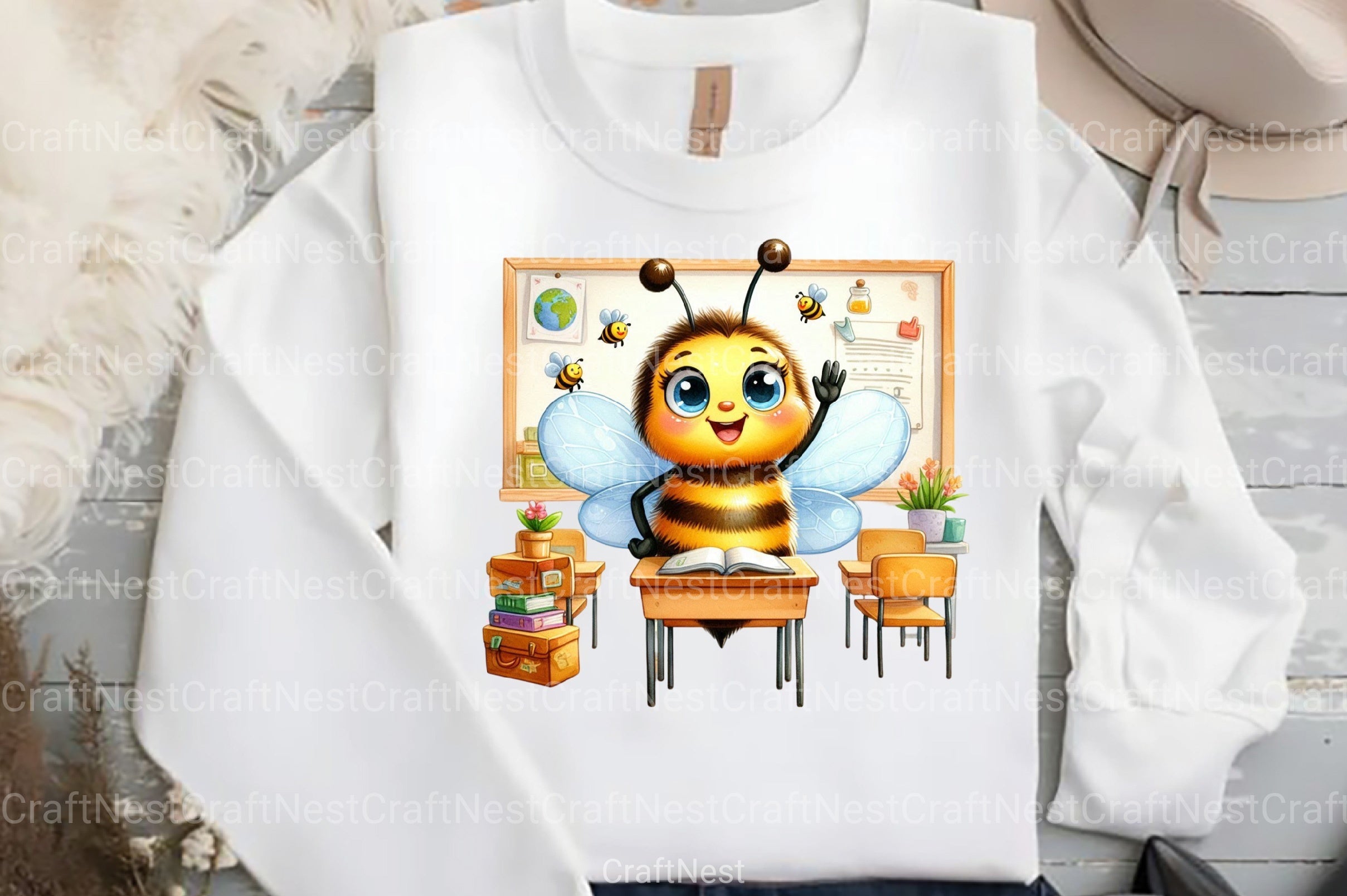 Back to School Bee Clipart Bundle 3 - CraftNest - Digital Crafting and Art