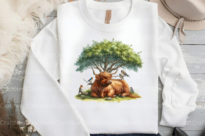 Summer Highland Cows Clipart Bundle - CraftNest - Digital Crafting and Art