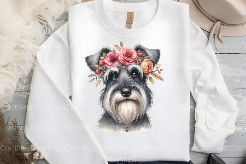 Dog Flower Crowns Clipart Bundle - CraftNest - Digital Crafting and Art