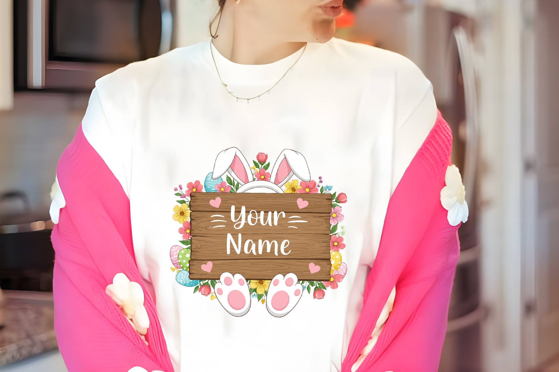 Easter Bunny Name Frame Clipart Bundle  3 - CraftNest - Digital Crafting and Art