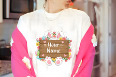 Easter Bunny Name Frame Clipart Bundle  3 - CraftNest - Digital Crafting and Art