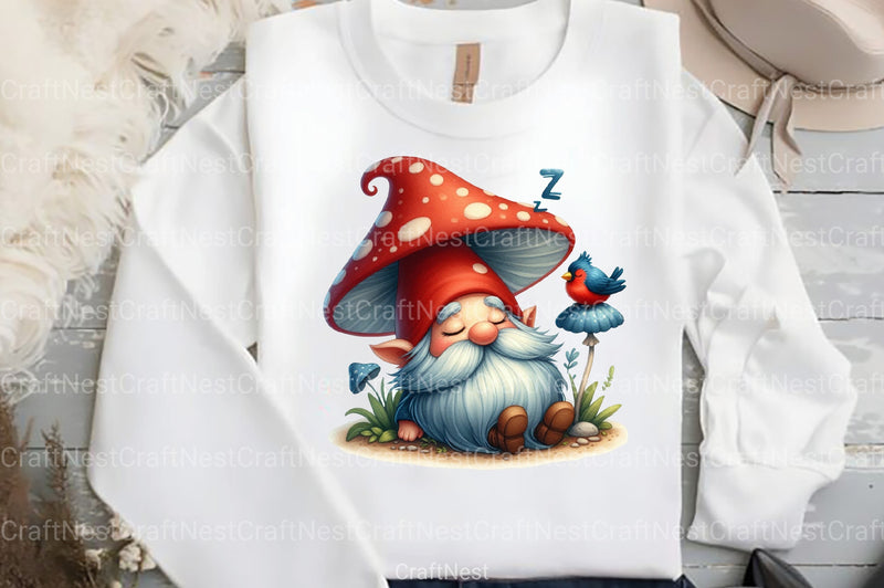 Gnomes with Small Animals Clipart Bundle 1 - CraftNest - Digital Crafting and Art