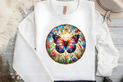 Stained Glass Butterfly Summer Clipart Bundle - CraftNest - Digital Crafting and Art