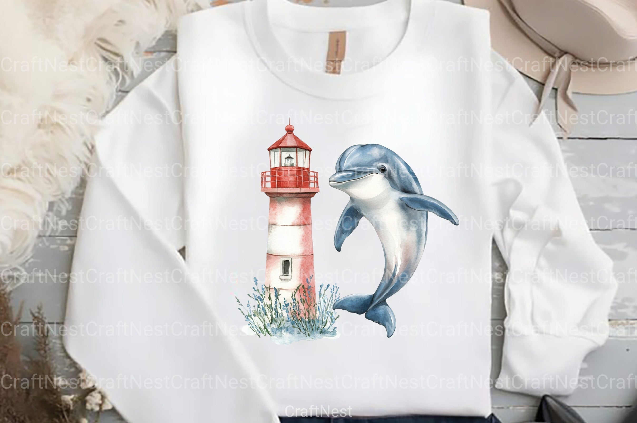 Summer Dolphin Clipart Bundle - CraftNest - Digital Crafting and Art