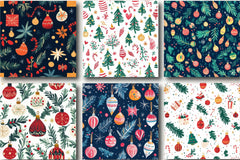 Merry & Bright Christmas Patterns Clipart Bundle - CraftNest - Digital Crafting and Art