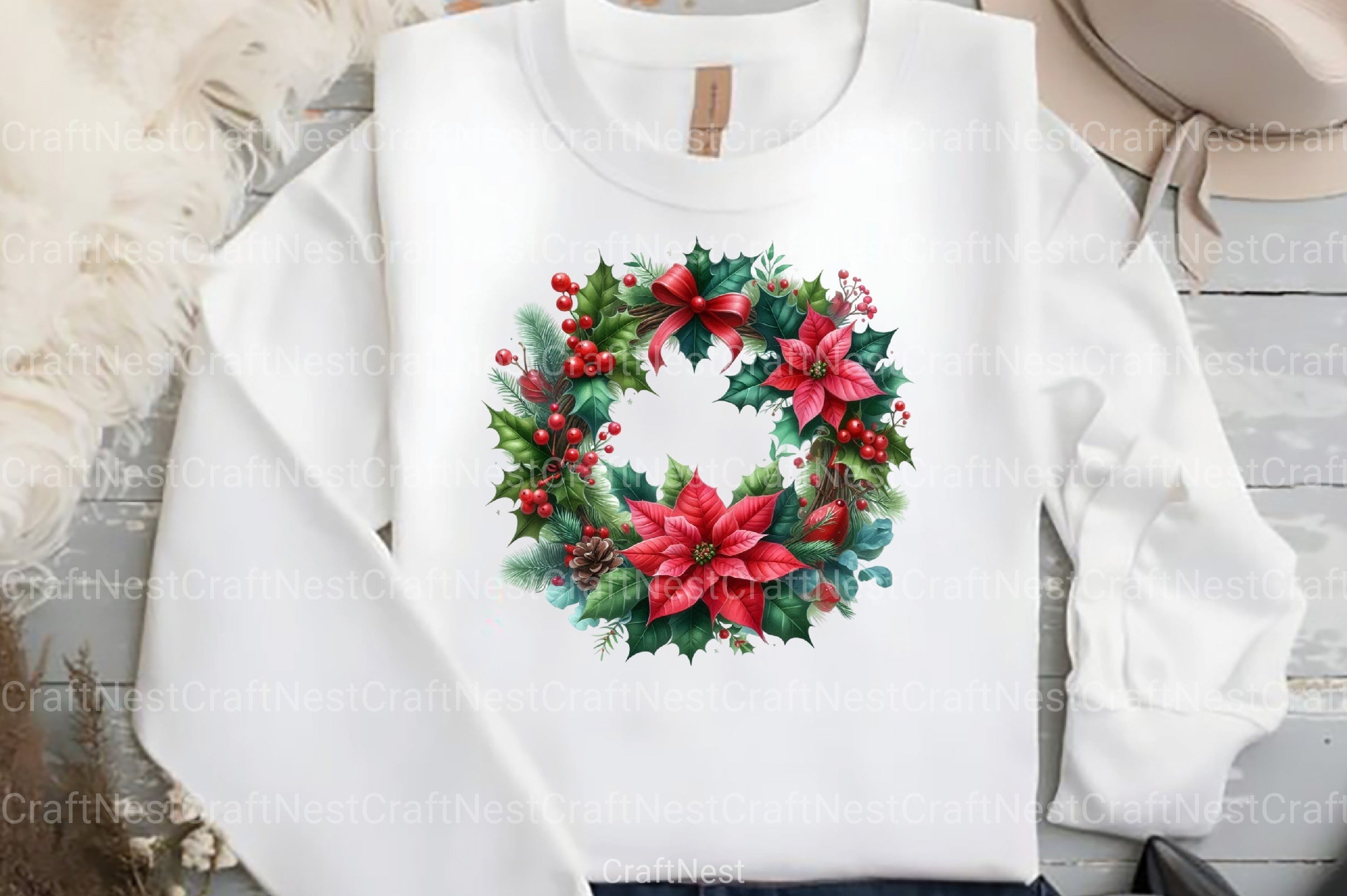 Christmas Wreath Clipart Bundle 14 - CraftNest - Digital Crafting and Art