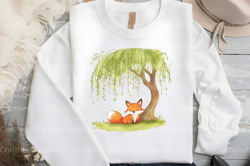 Cute Dreaming Fox Boho Clipart Bundle - CraftNest - Digital Crafting and Art