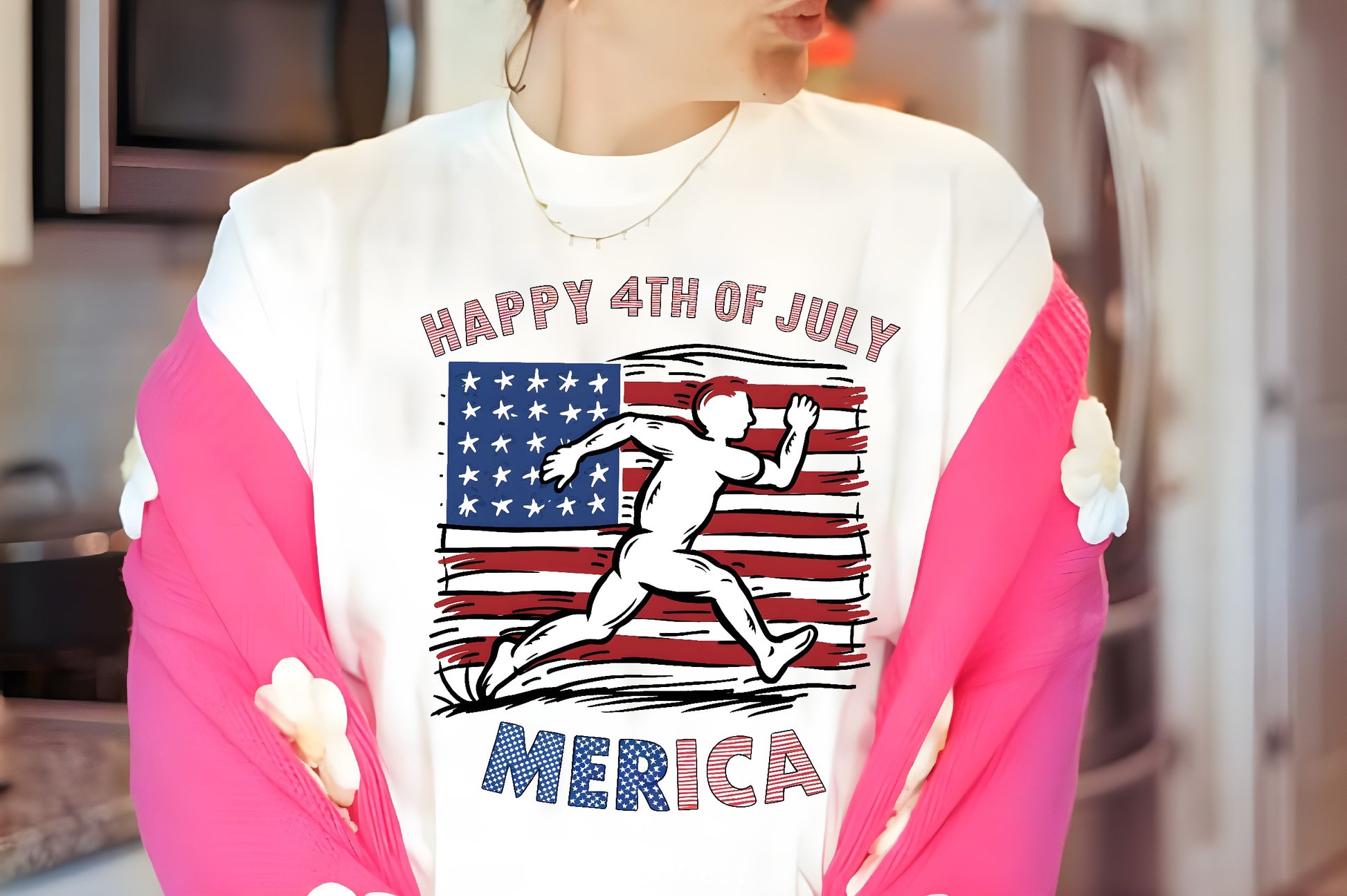 Happy 4th July Heart Sprinting Clipart Bundle - CraftNest - Digital Crafting and Art