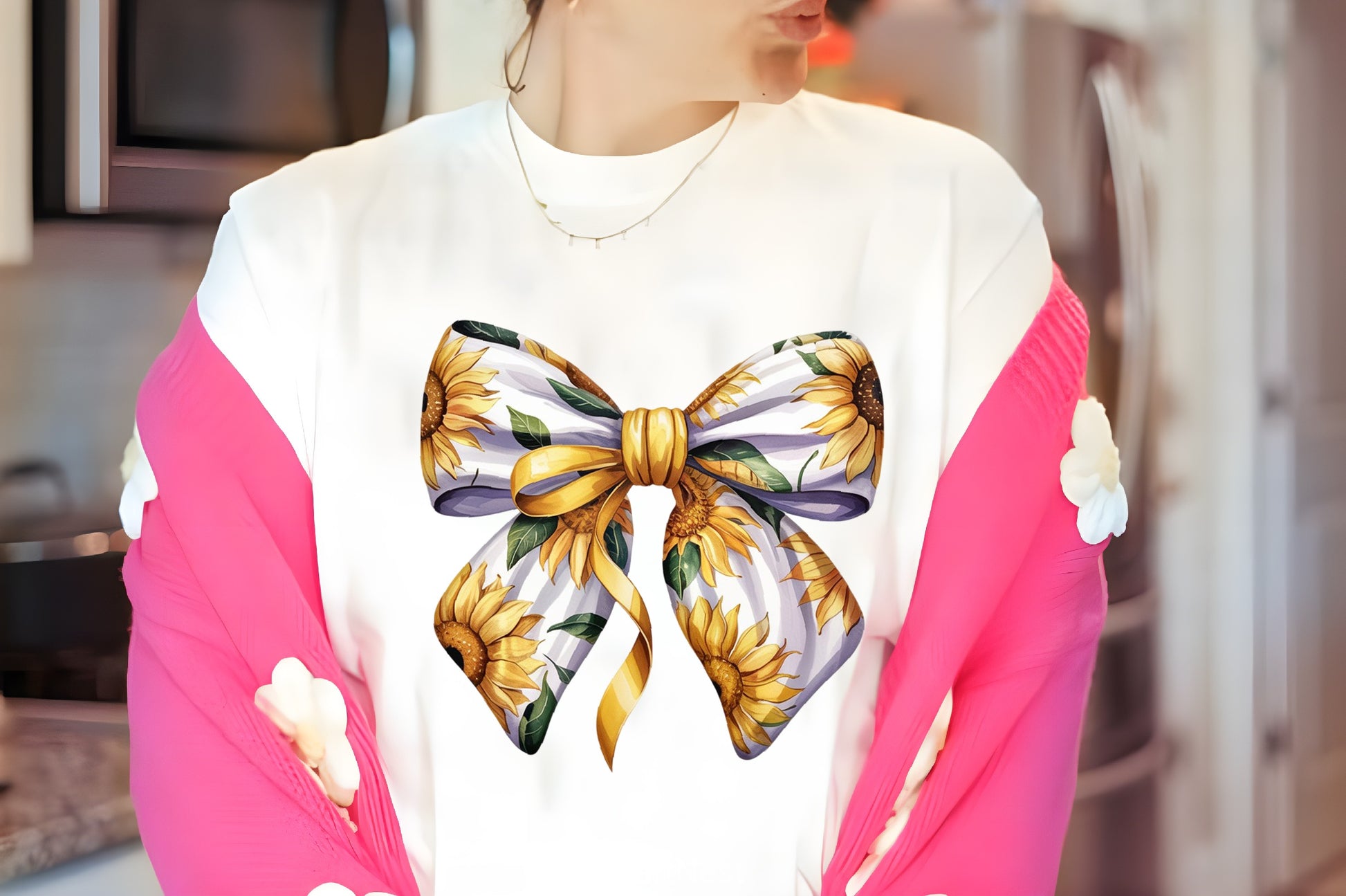 Sunflower Bow Sweatshirt Clipart Bundle - CraftNest - Digital Crafting and Art